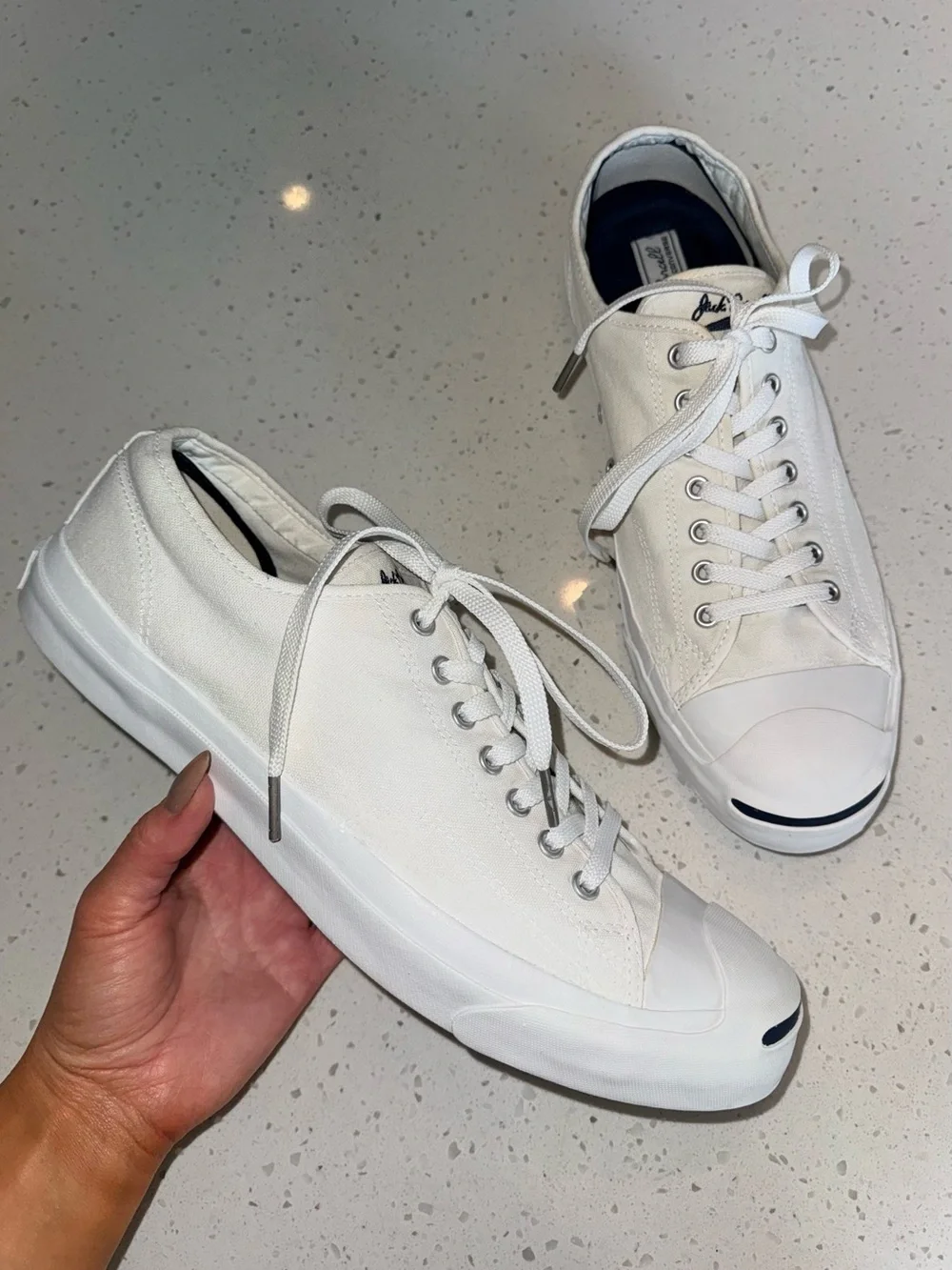 Classic Converse Jack Parcell White Low-Top Canvas Sneakers - Men's